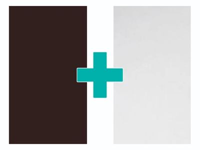 Cocho Brown and Galaxy White acp sheet color combination